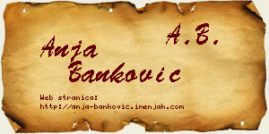 Anja Banković vizit kartica